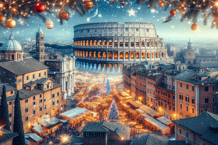 Los mercados Navideños en Roma